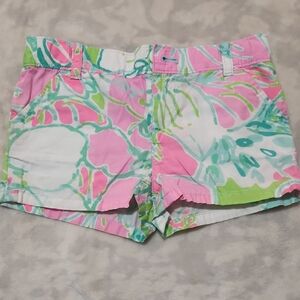 Lilly Pulitzer Pink and Green Kids Shorts